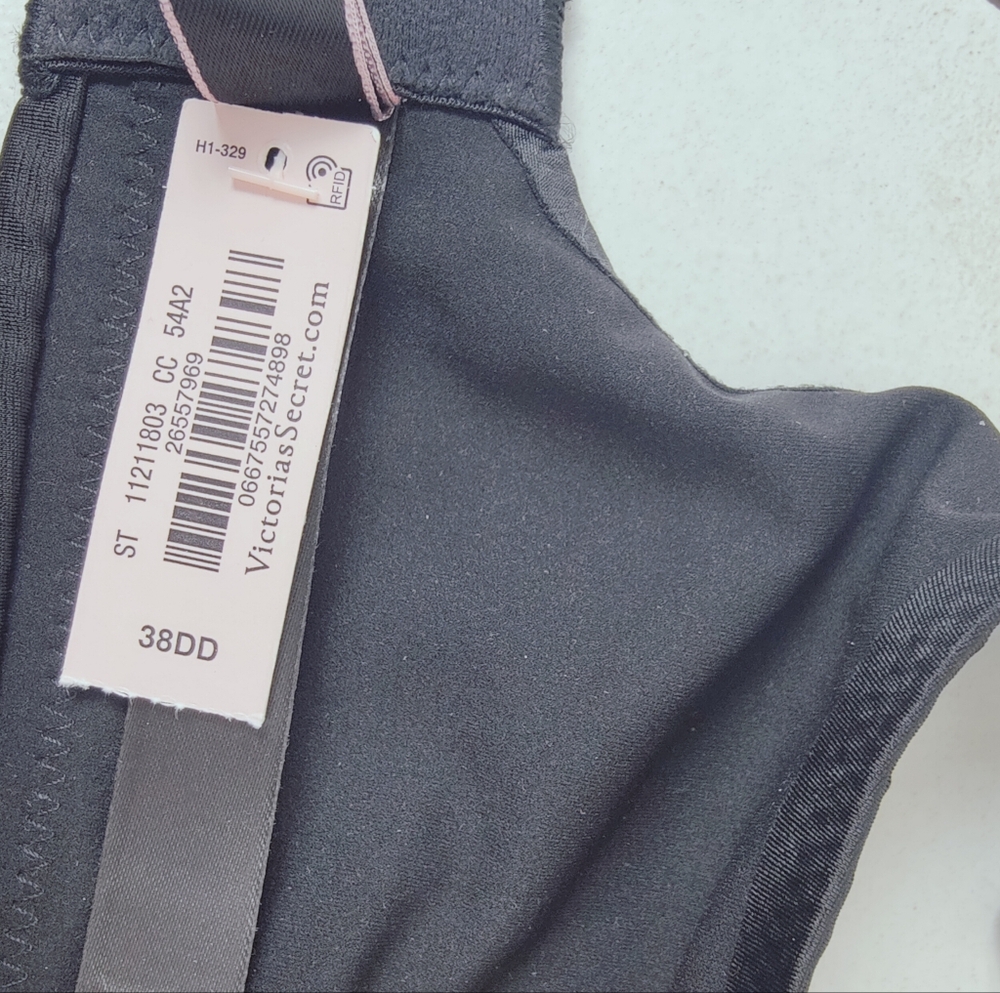 NWT Victoria's Secret So Obsessed Padded No Wire Wireless Bra, Black, 38DD - Picture 6 of 11